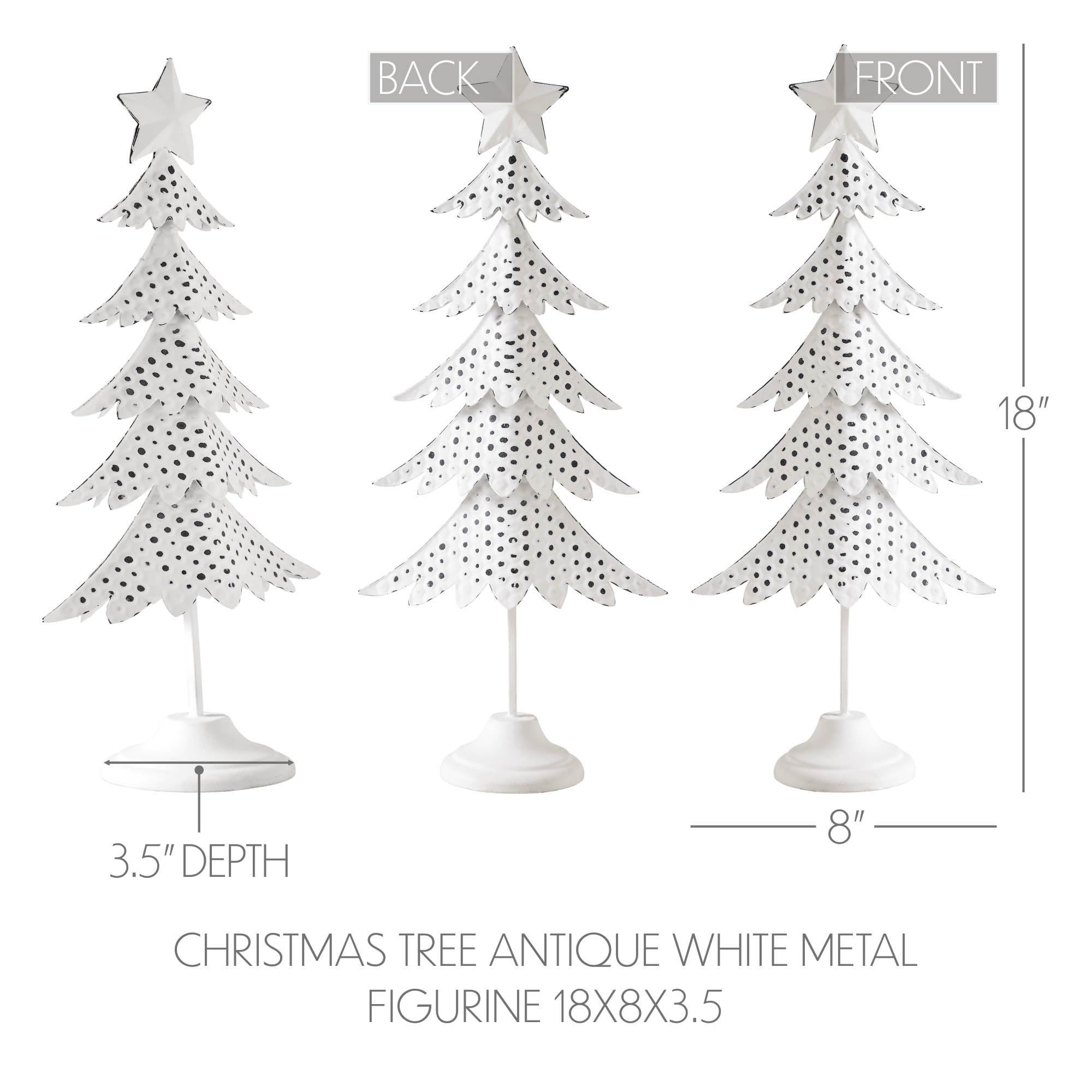 Amazon.com: VHC Brands Christmas Tree Antique White Metal Figurine