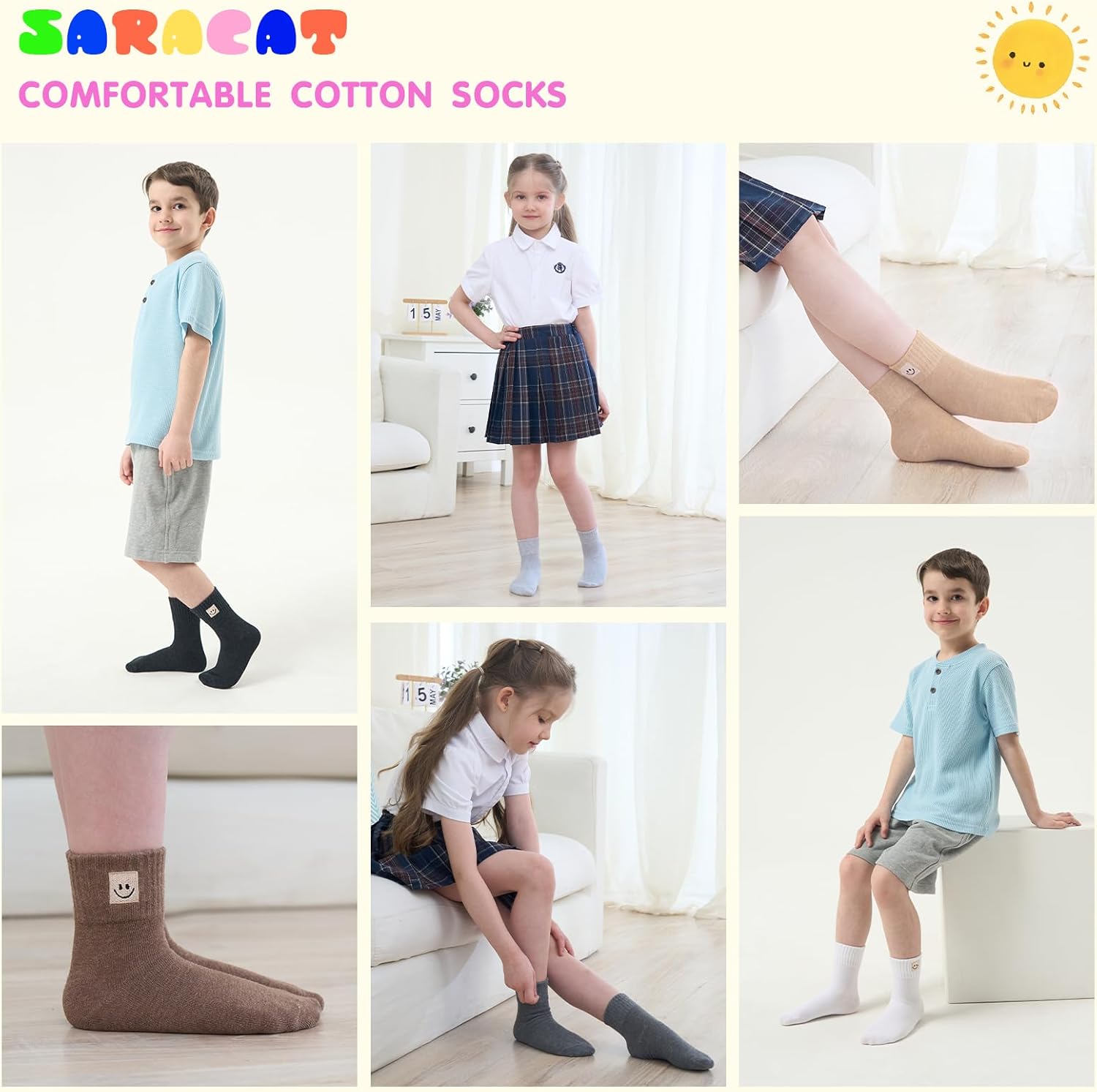 100% Cotton Ankle Socks for Girl, Athletic Moisture Wicking Soft Breathable Cute Socks - Image 7