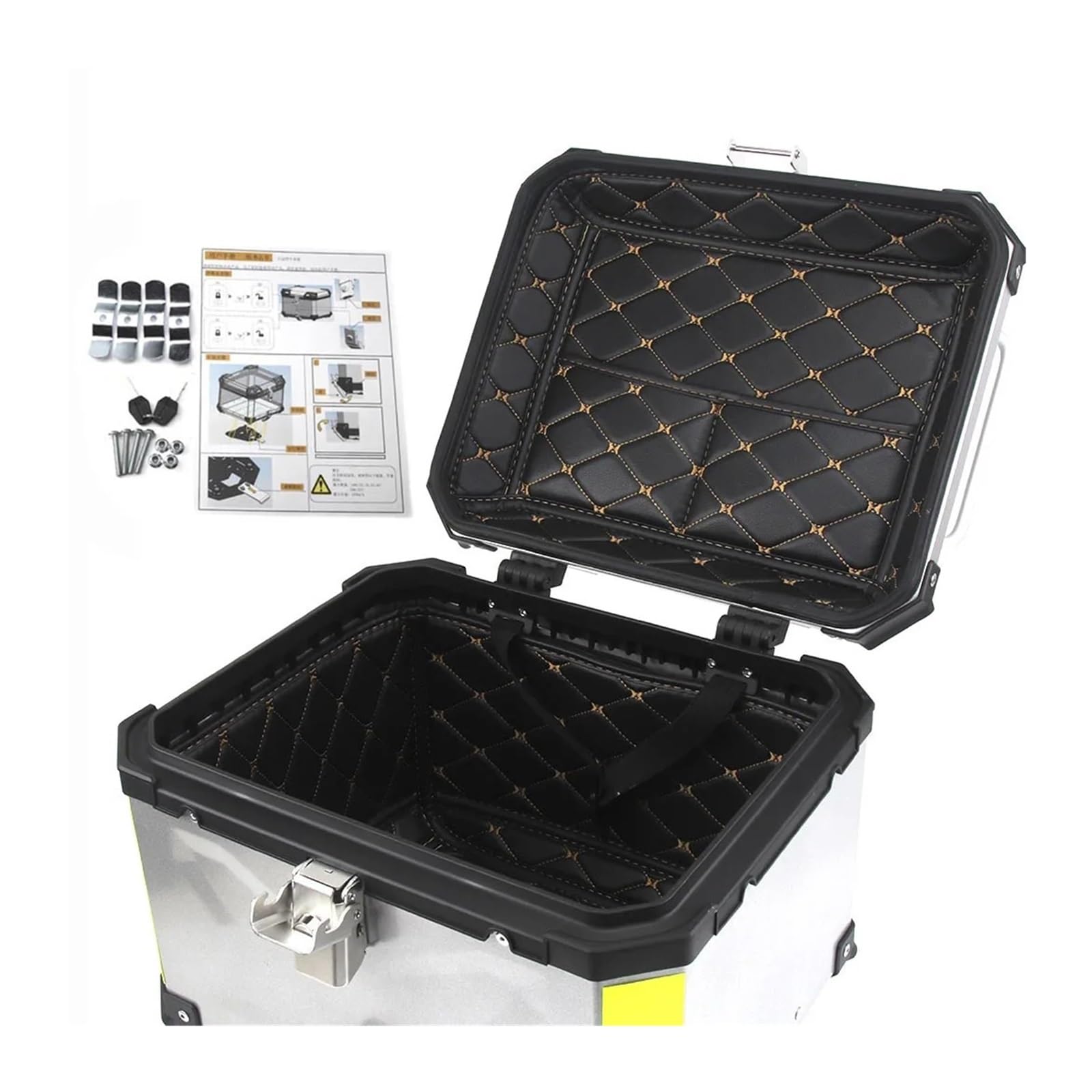 Portaequipajes Trasero Moto para Benelli TRK 502 TRK502 Soporte Lateral Maleta Motocicleta Alforja Portaequipajes Caja Superior Trasera Maletero Portaequipajes Motocicleta(38L Side Box Black)