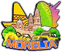 Vista 1 de Morelia México - Imán de madera para nevera 3D, monumentos de viaje, coleccionables, recuerdos hechos a mano, 2030