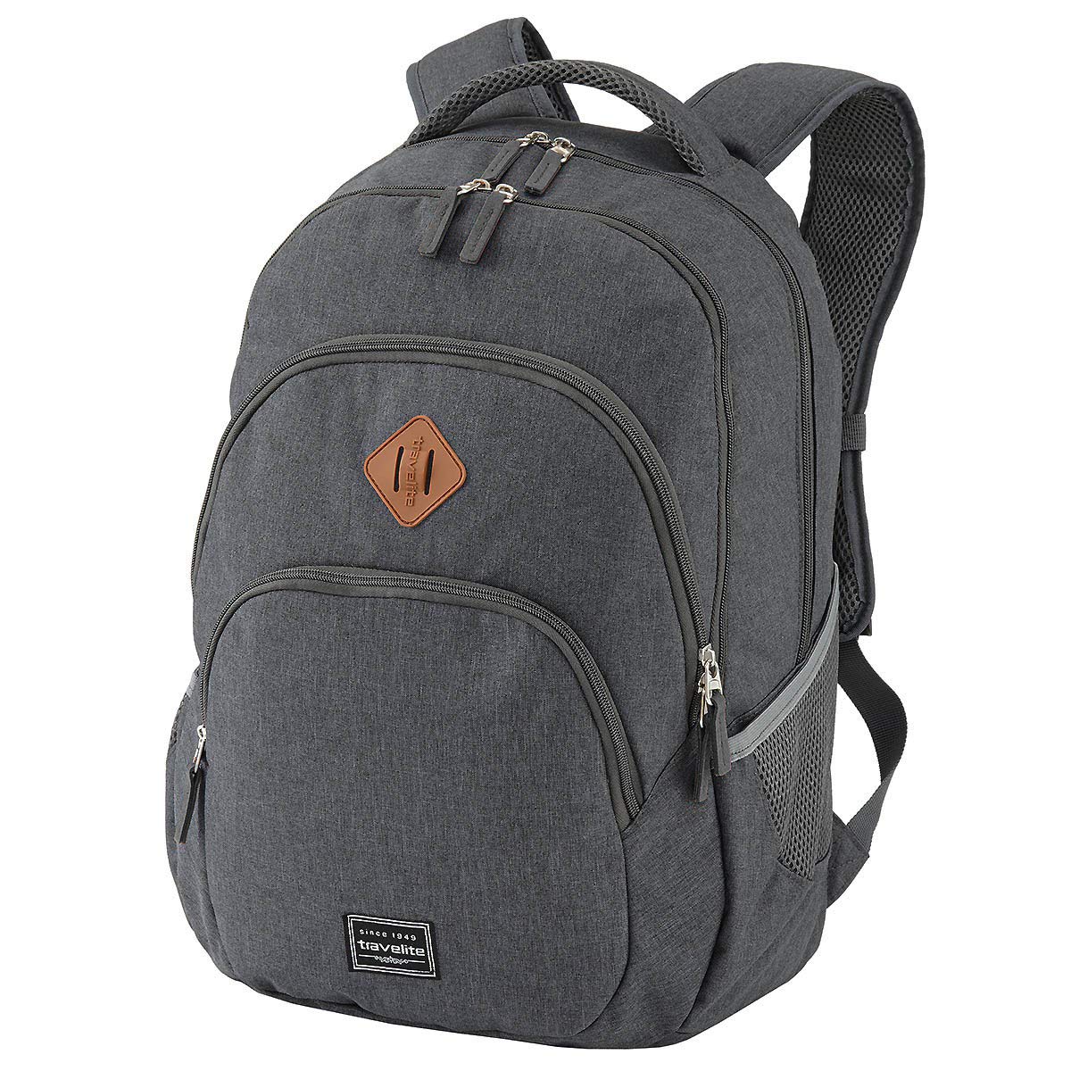 travelite hand luggage backpack, laptop backpack 15.6 inch, BASICS, daypack, daypack with many compartments, 45 cm, 22 liters