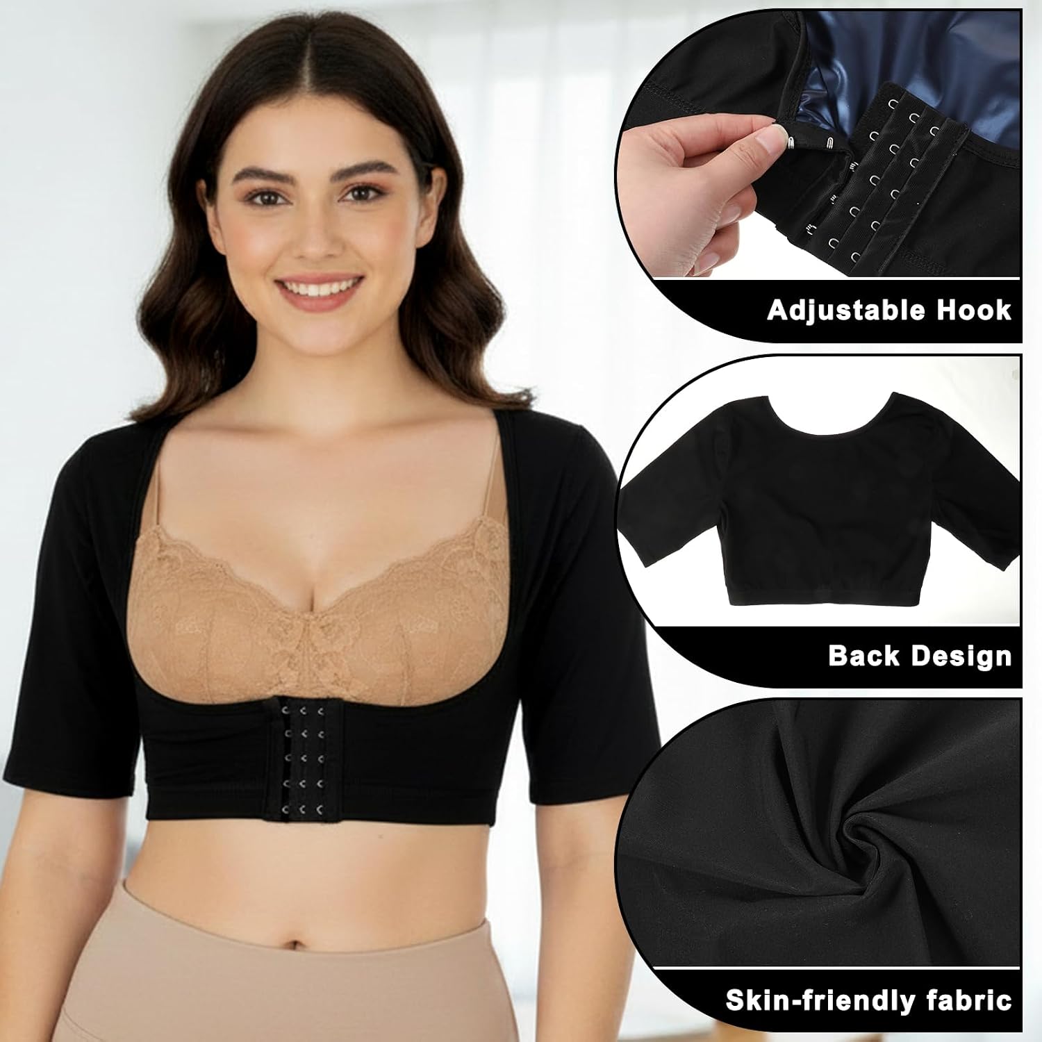 Arm Shaper for Women Crop Top Slimming Arm Vest Compression Sleeves | Shapewear Compression Sleeves, Compressions Garments, for Women Girl Arms Shaper