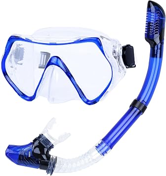 Edge Snorkeling Gear for Adults & Dry Top Snorkel Set,2in1,Snorkel Mask Adult, with 180Panoramic View Anti-Fog Anti-Leak,Scuba Diving Mask for Snorkeling Scuba Diving Swimming Free Diving