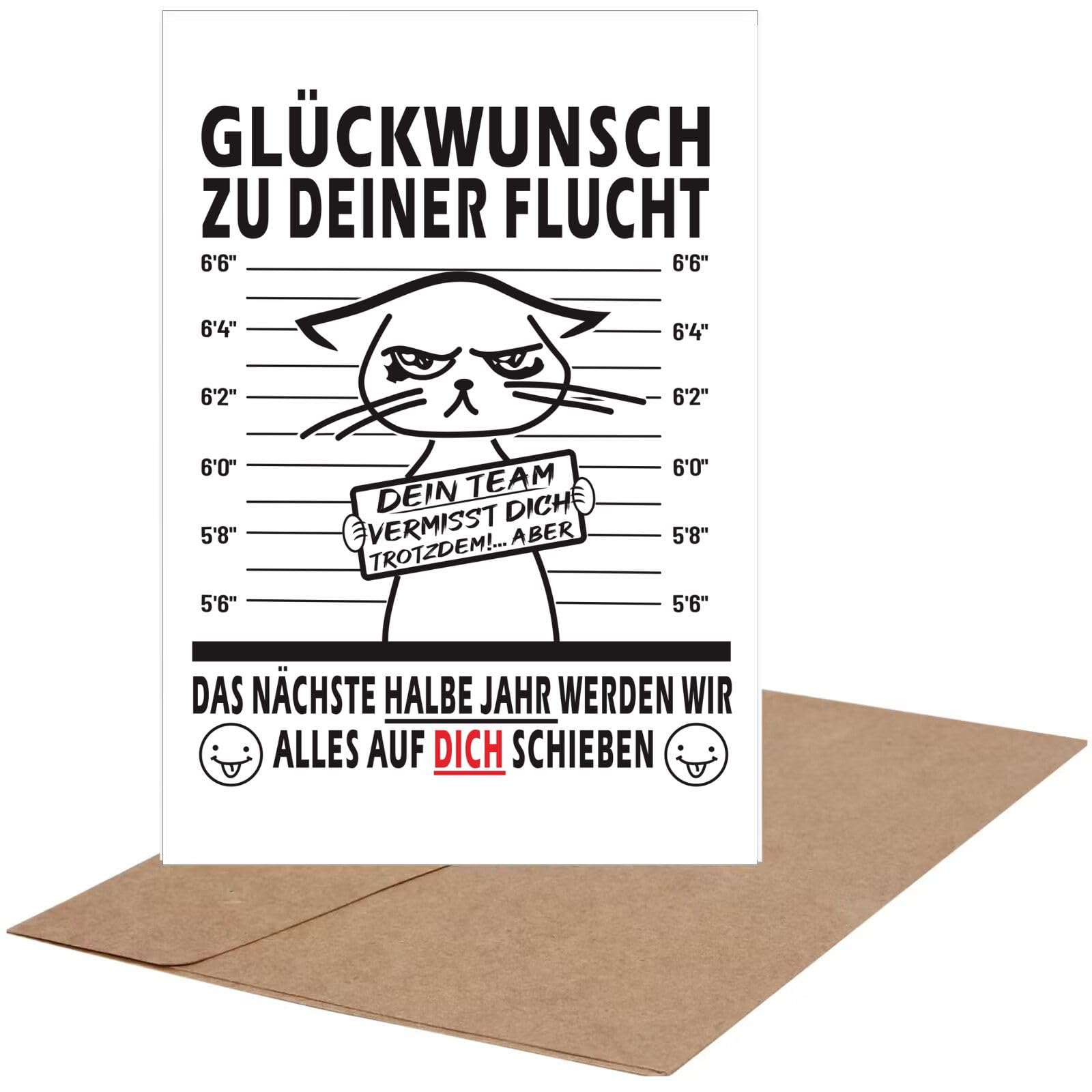 Carte D'adieu Amusante Pour Collègues, Cadeau D'adieu Pour