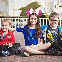 Vista 172 de FANYITY Orejas de ratón, diadema de lentejuelas con orejas de ratón para niños, niñas y mujeres (MN)