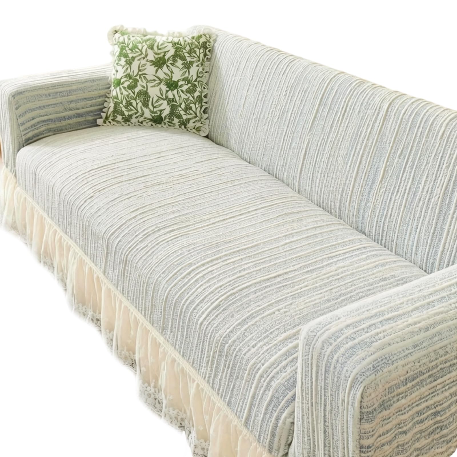 Elnwnnkc Slipcover Skirted Edges Multiple Colors Anti Slip Design Not Slip Stretchable Couch Cover