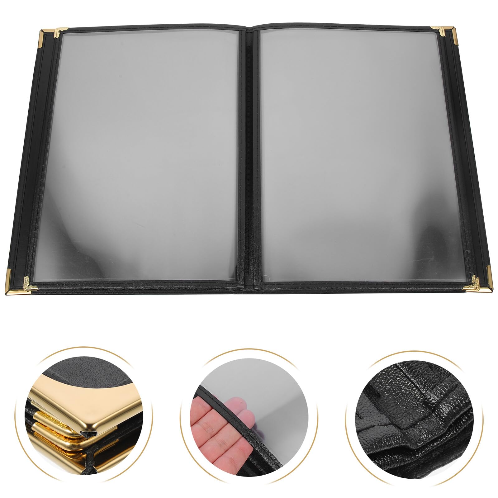 Mipcase Libro De Recetas Cubierta De Pvc Transparente Inserto Para Lista De Precios Accesorios De Cafetería Para Uso Restaurante