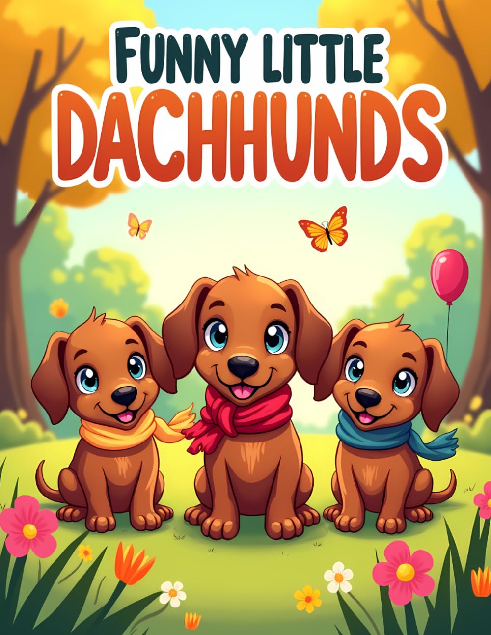 Funny Little Dachshunds: Cute Wiener Dog Coloring Book for Kids Ages 4–8 | Fun Puppy Adventures and Easy Coloring Pages