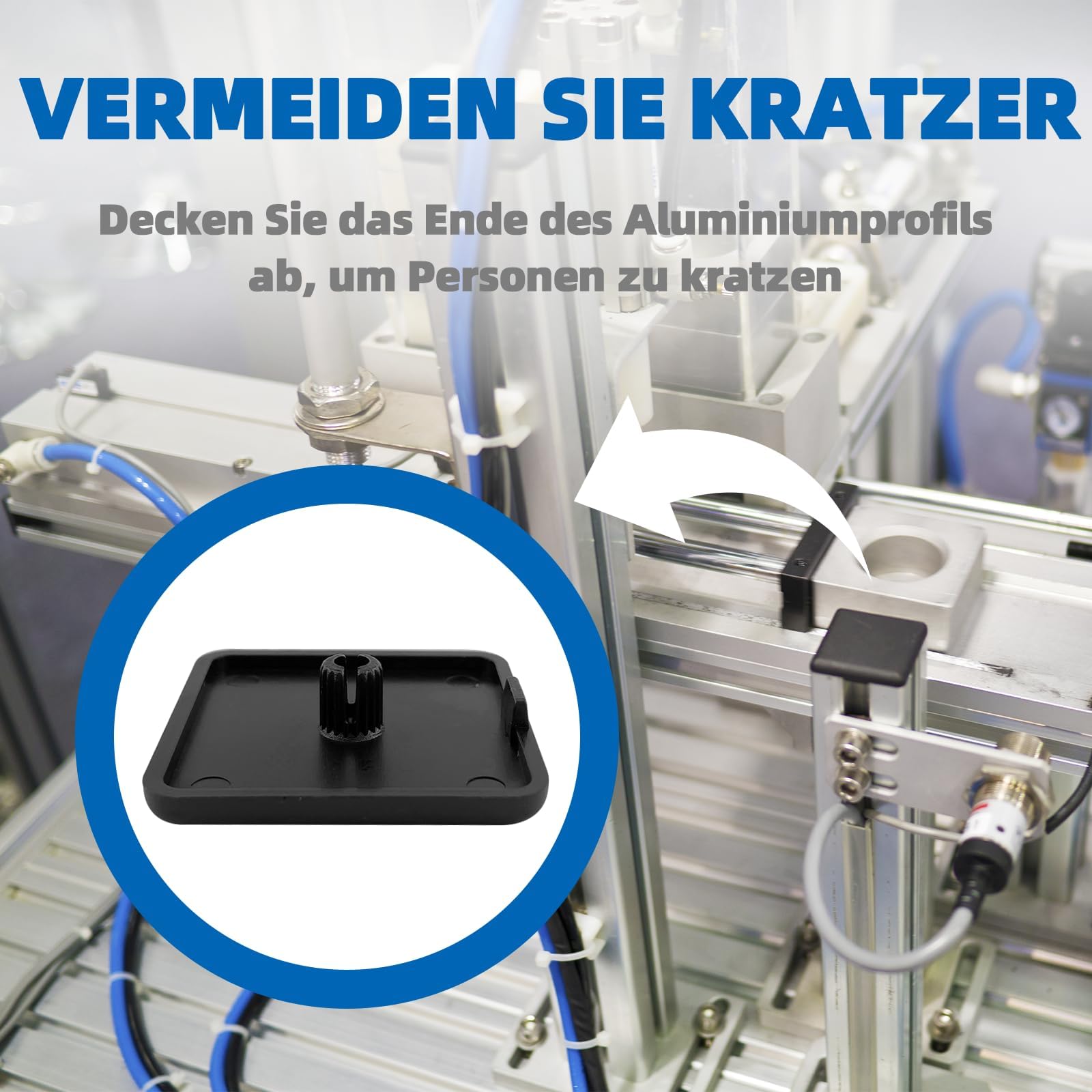 Eindkap voor U-profiel, 10 stuks Bruun 40 x 25 x 40 mm kunststof zwart