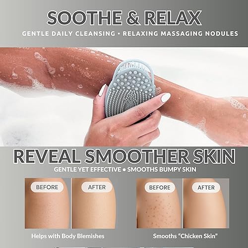 Miniatura 2 de Avilana Exfoliante corporal de silicona con tecnología avanzada de higiene, exfoliante corporal suave que es fácil de limpiar, enjabona bien, más