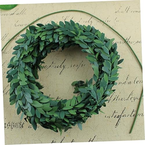 Miniatura 5 de Yardwe 5 piezas de alambre de hoja verde de ratán de imitación de hojas artificiales, plantas artificiales de selva silvestre, vides botánicas