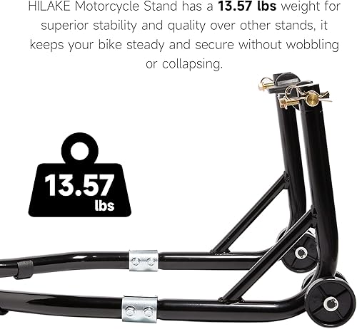 Miniatura 4 de Soporte de motocicleta de elevación de rueda trasera para Yamaha Honda Kawasaki Suzuki U+L Negro