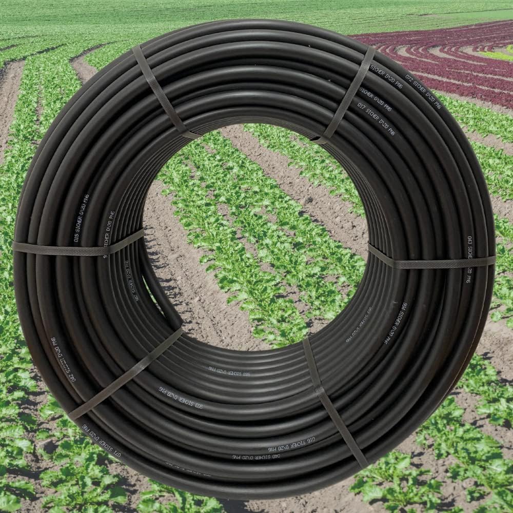 acquaverde | Tubo in Polietilene Ø 20 mm PN6, Rotolo da 100 mt a Bassa Densità PE-BD per Irrigazione di Campi, Orto, Giardino e Sistemi Irrigui, Resistente a Raggi UV e Fertilizzanti - Orto Facile