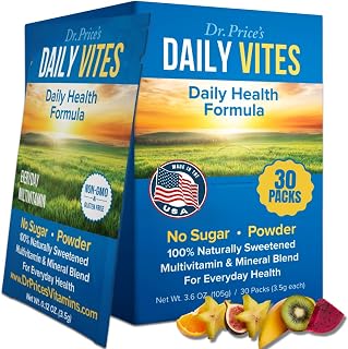 Dr. Price's Multivitamin for Women and Men | Tropical 30 Servings | Daily Supplement Powder with Vitamin C, B Complex & Minerals | Sugar Free Drink Mix | Doctor-Formulated, Made in USA, Non GMO