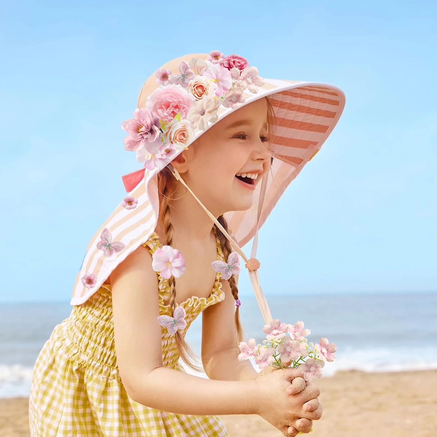 Artificial Silk Flower Heads for Crafts – Faux Roses, Daisies & Mini Floral Heads Bulk for Wedding, Graduation Cap, Cake Topper, Summer Party Decorations (Pink 1) - Image 7