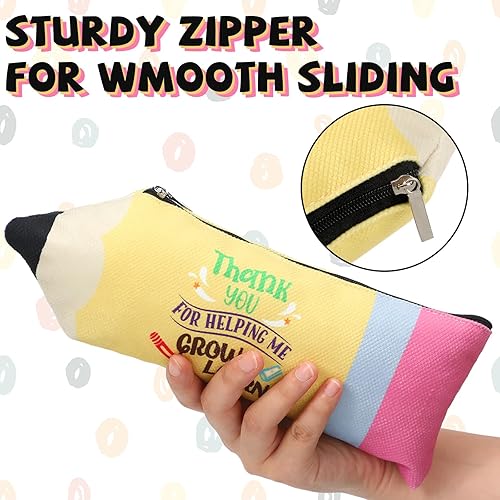 Miniatura 3 de Kisston 6 estuches para lápices Kawaii con forma de lápiz, bolsa portátil para lápices con cremallera, bonita bolsa para bolígrafos para regalos de