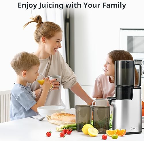 Miniatura 5 de Máquinas exprimidoras de masticación lenta, máquinas exprimidoras de prensa en frío con canal de 4 pulgadas de ancho máquina exprimidora pura para