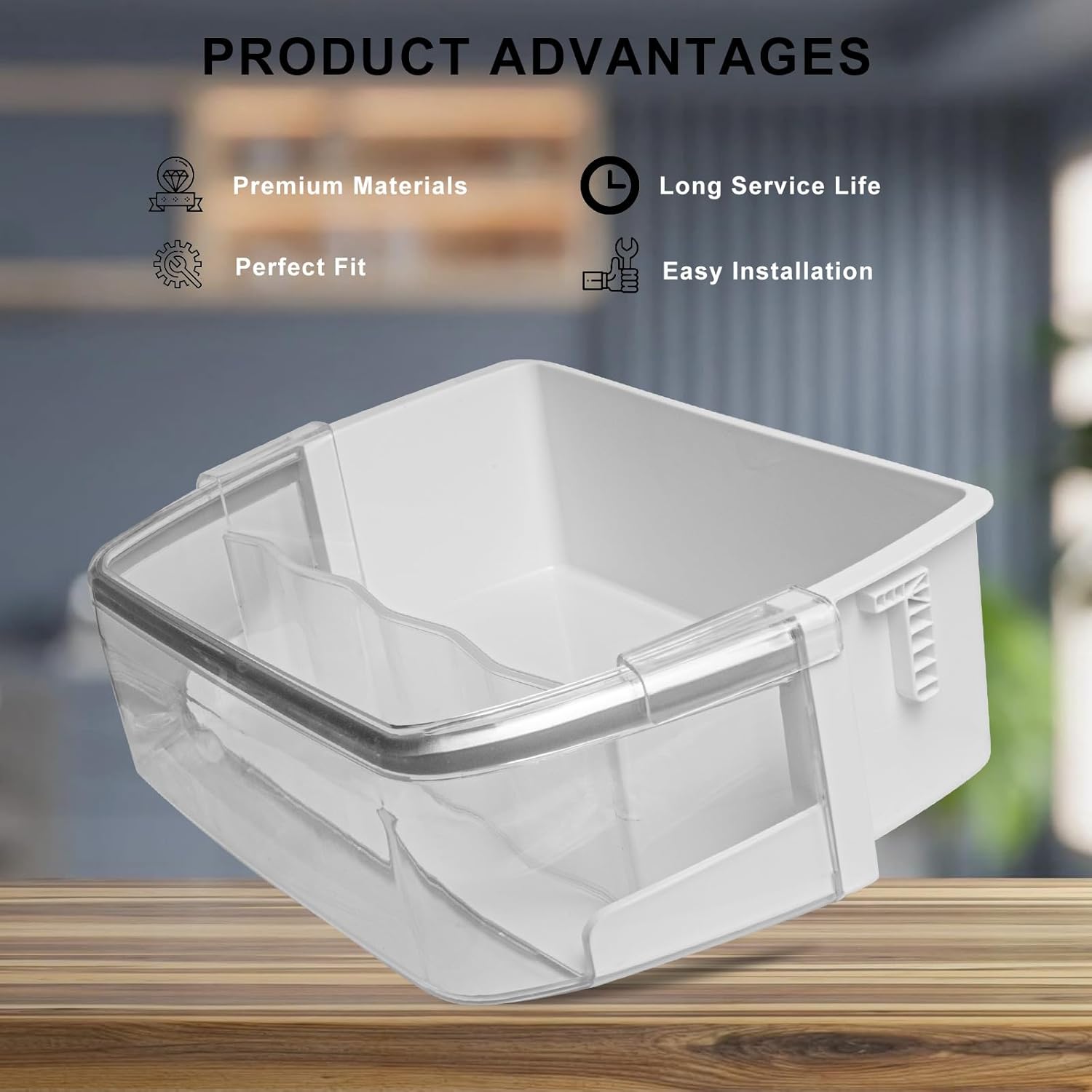 AAP73252202 AAP73252209 Refrigerator Door Shelf Bin (Right) Replaces AAP73252201 AAP73252206 AAP73252211 PS3637058 AP5602939 AH3637058-2 Pack