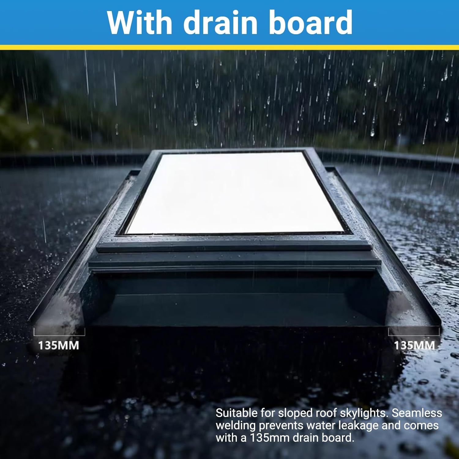 Skylights & Roof Windows,Customizable Skylight Roof Window,Sloped Flat Roof Lighting Well Window,Good Ventilation,Sound Insulation,for Indoor Attic,Roof Hatch,Attic Skylight Cover
