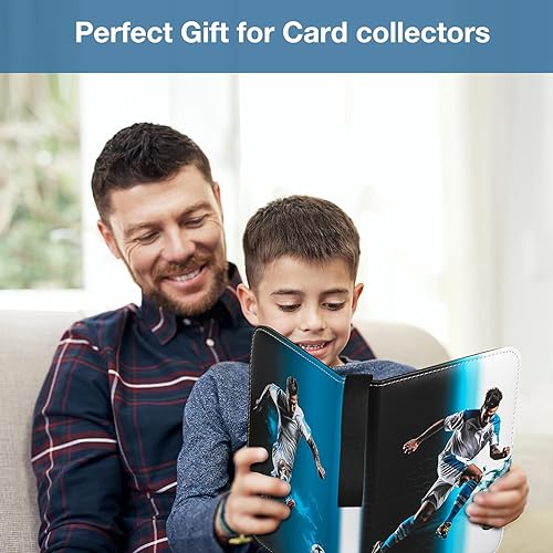 Miniatura 6 de Carpeta de tarjetas de fútbol, tarjetas comerciales deportivas 2024 con fundas para álbum, 990 bolsillos, portatarjetas de fútbol, protectores de