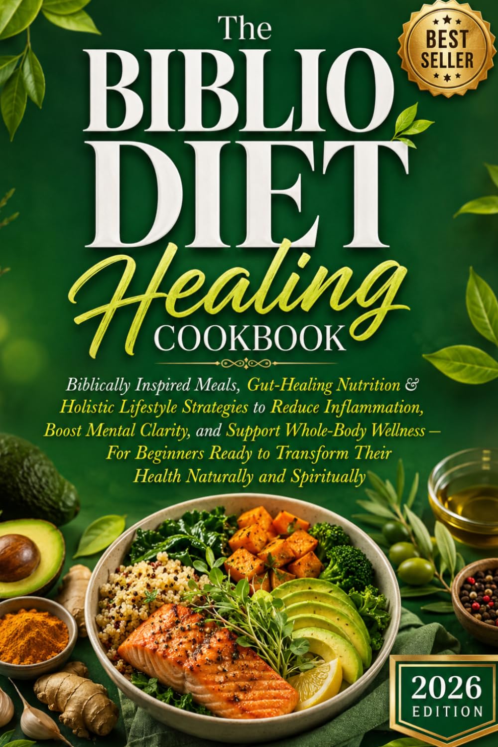The Biblio Diet Healing Cookbook: Biblically Inspired Meals, Gut-Healing Nutrition & Holistic Lifestyle Strategies to Reduce Inflammation, Boost Mental Clarity, and Support Whole-Body Wellness — For