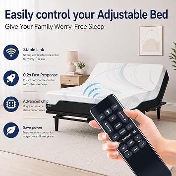 ZWP Replacement Remote Control fit for iDealBed 4i Custom iEscape Adjustable Bed Base IDEAL4I-TXL TwinXL