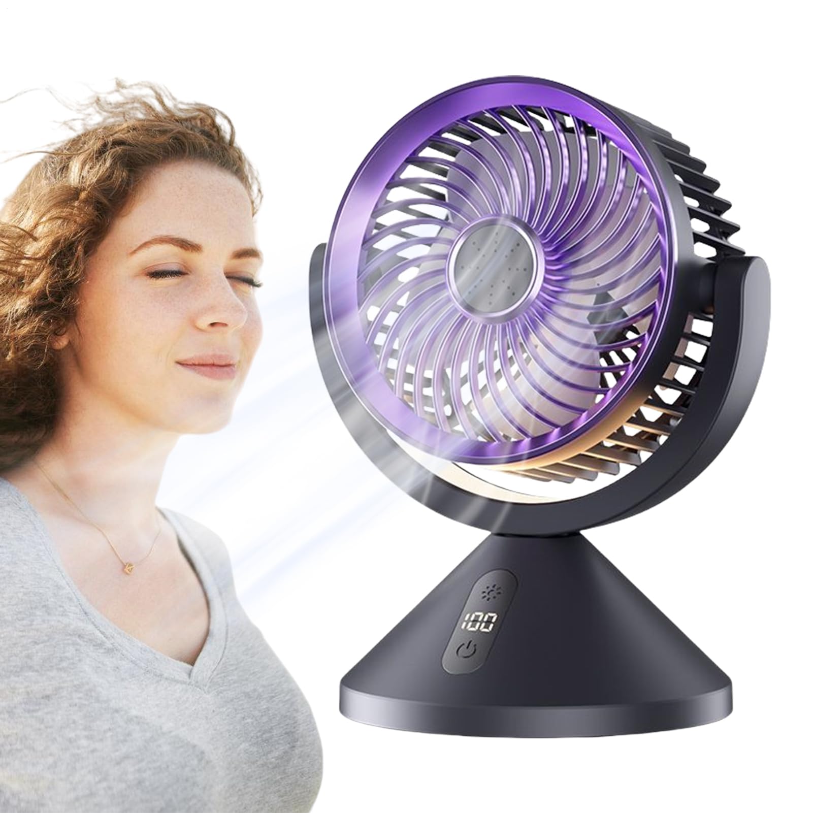 Ventilateur de circulation d'air à 100 vitesses pour stopper la chaleur au bureau