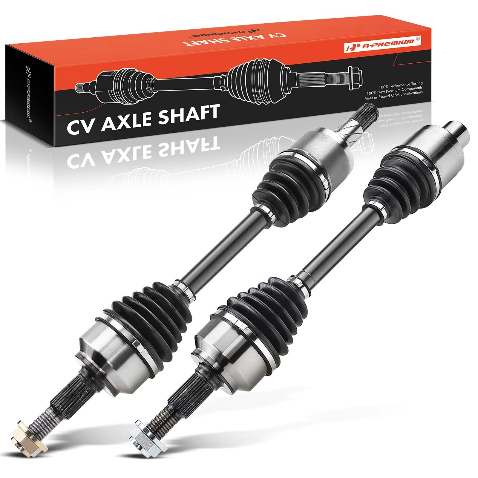 A-Premium Pair (2) Front CV Axle Shaft Assembly Compatible with Jeep Grand Cherokee 2005-2010 AWD, Commander 2006-2010 4WD AWD, Driver and Passenger Side