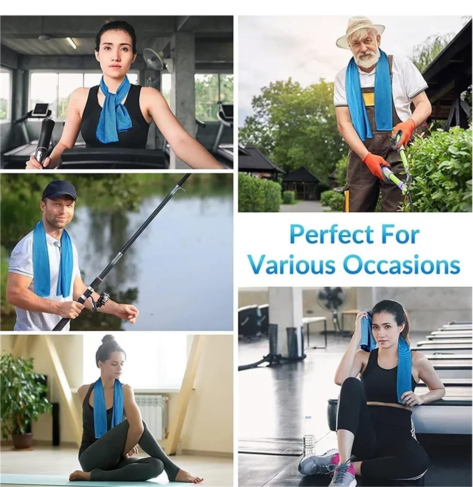 Toalla Refrigerante Toalla Deportiva refrescante de Microfibra, Toalla enfriamiento instantáneo for Gimnasio, natación, Yoga, Correr, 30 x 90 cm, Secado rápido, paño