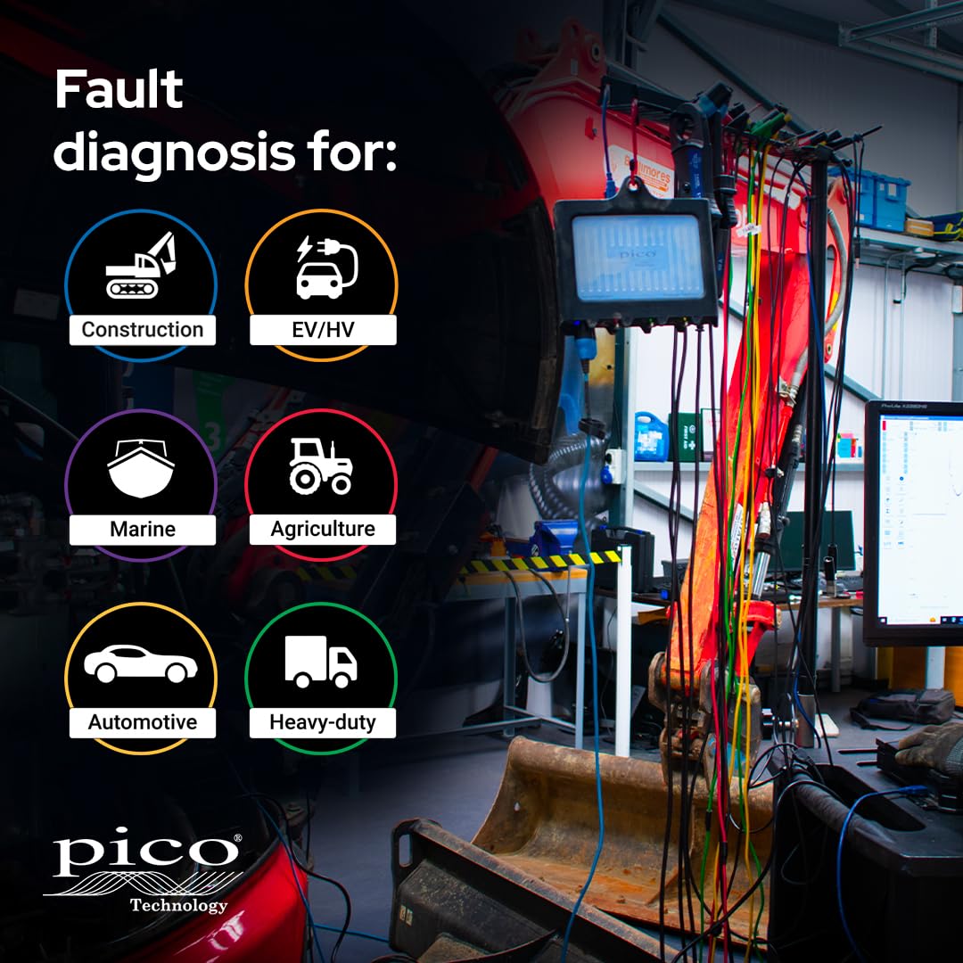 Pico Technology PicoScope 4425A Oscilloscope de diagnostic automobile 4 canaux USB PC portable Oscilloscope 4 canaux hors route Kit de démarrage dans un coffret