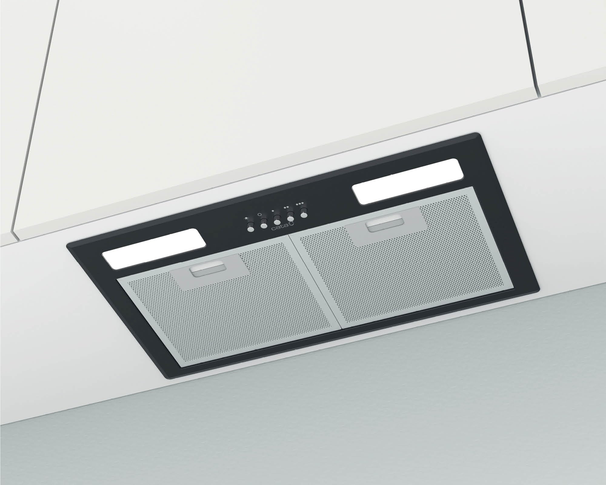 Cata Okap kuchenny GT Plus 45 BK mechaniczny panel sterowania 3 poziomy wysuwania system łatwy montaż bardzo cichy silnik moc 206 W szerokość 49,2 kolor czarny
