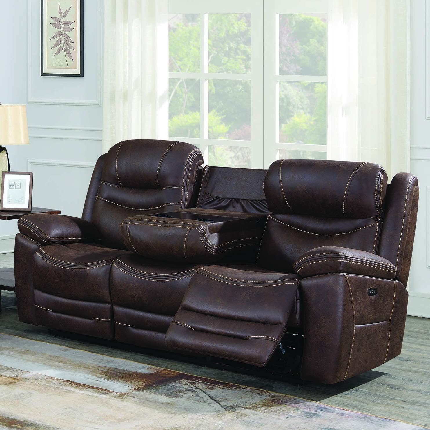 Coaster Home Furnishings Hemer 3-Piece Power Reclining Seat and Power Headrest Living Room Set Chocolate