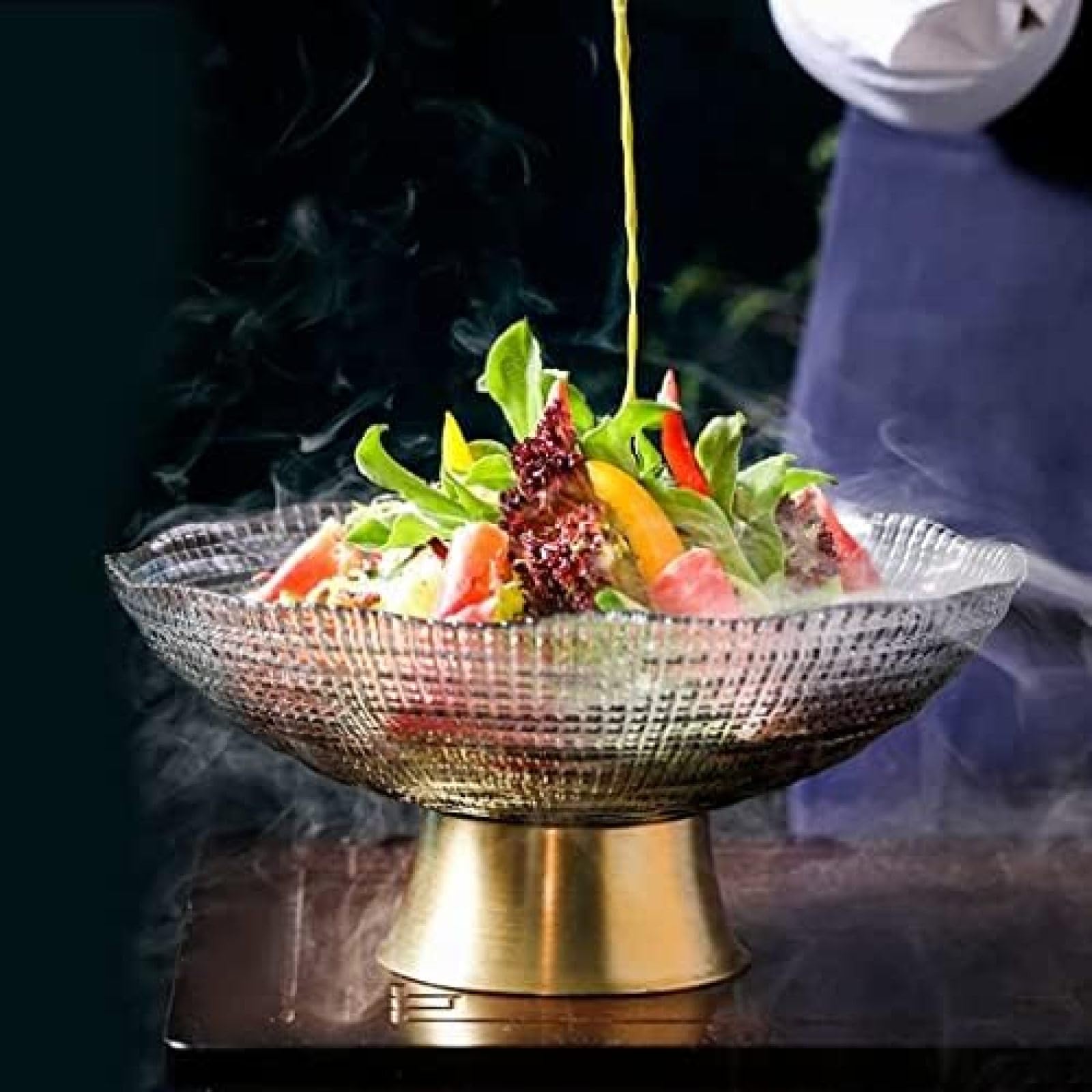 Insalatiera Ciotole Per Pasta Ciotola Di Vetro Insalatiera Insalatiera Per Interni In Vetro Posate Per La Tavola Ciotola Alta In Vetro Sashimi Piatto Per Verdure Ciotola Alta Tonda In Vetro Zuppe