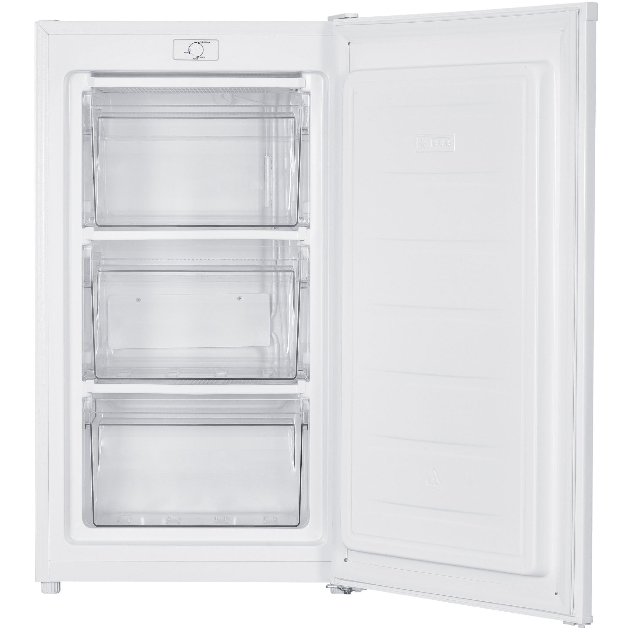 HYE Under Counter Freezer - 60L Freezer, 85CM Height, 48CM Width, Quiet 40 dB Operation, Freestanding Design, White, Ideal For Smaller Homes & Apartments - RF01UCFR60W01 - 2
