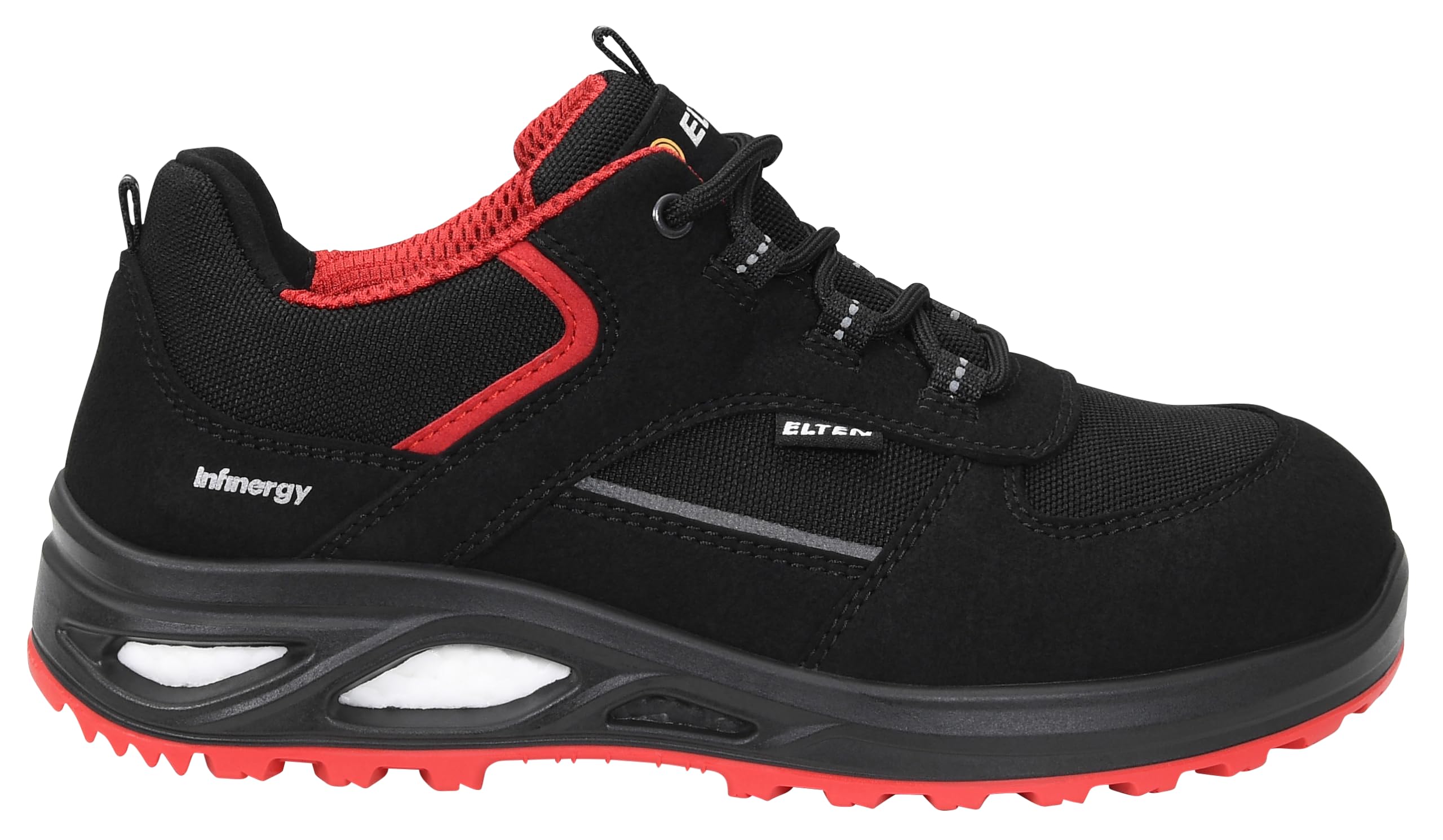 ELTEN Hannah XXTL Black-red Low ESD S3S | Sicherheitsschuhe für Damen & Herren, Stahlkappe, leicht, atmungsaktiv