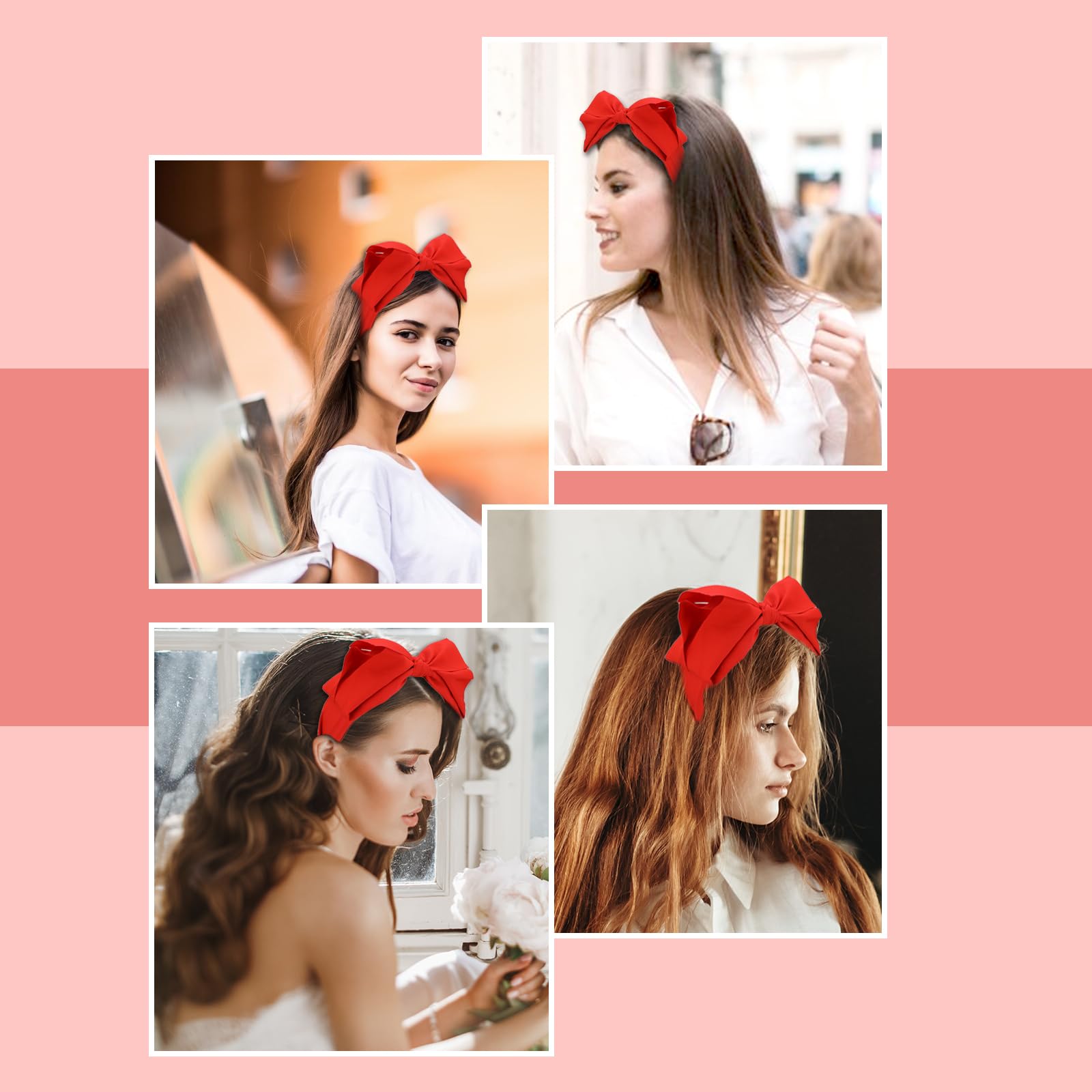 3piezas Diadema Roja Para Mujer Y Niñas, Diadema Linda, Diadema A