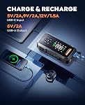 Démarreur de saut de batterie de voiture Air Compresseur, 4500A Démarreur de Jumper puissant Portable avec 150PSI Pompe automatique, 12V Boîte de saut pour batterie de voiture avec 10-Safety Protection(9L Gas/8L Diesel)