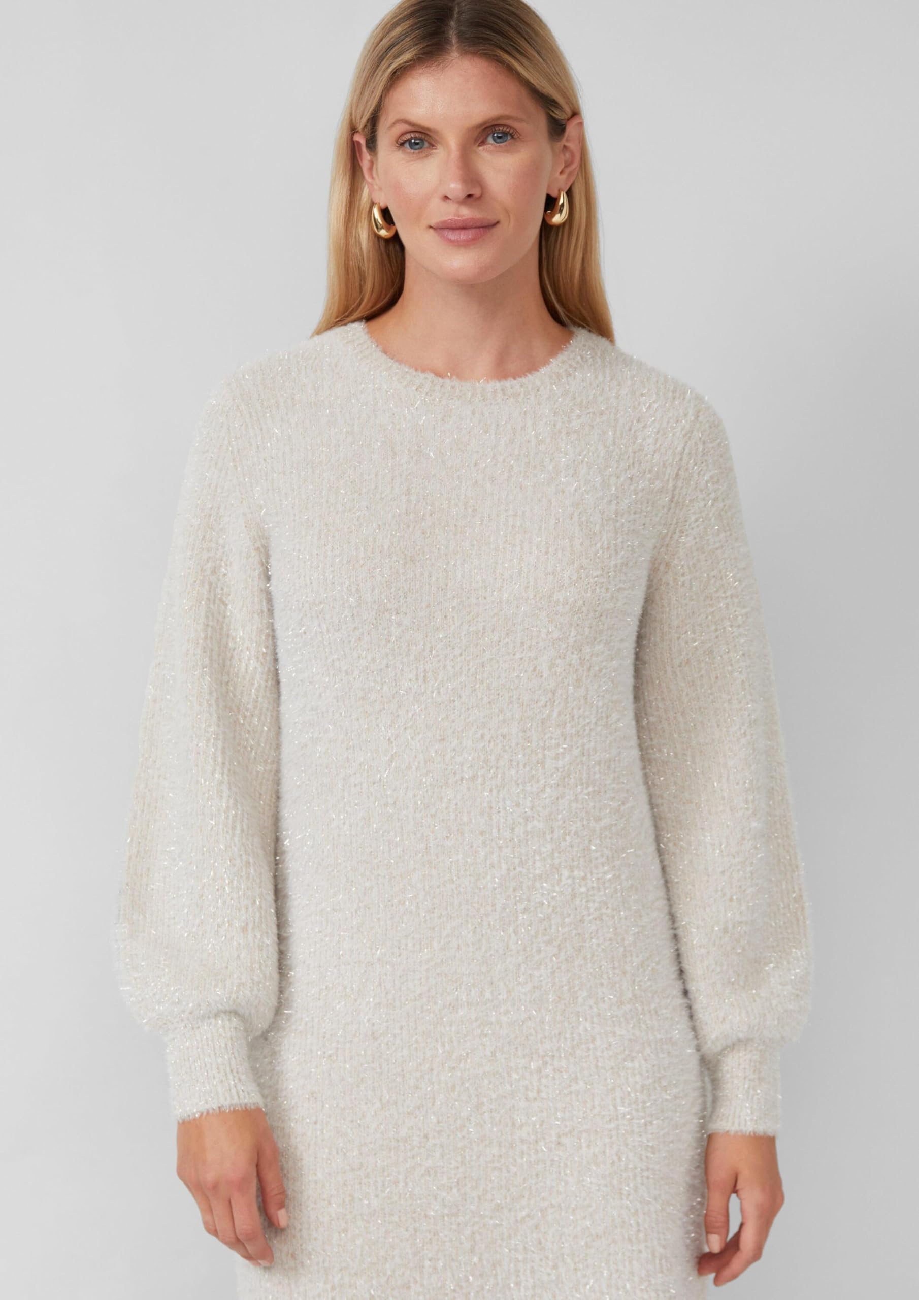 s.Oliver Flauschiges Strickkleid mit Glitzergarn