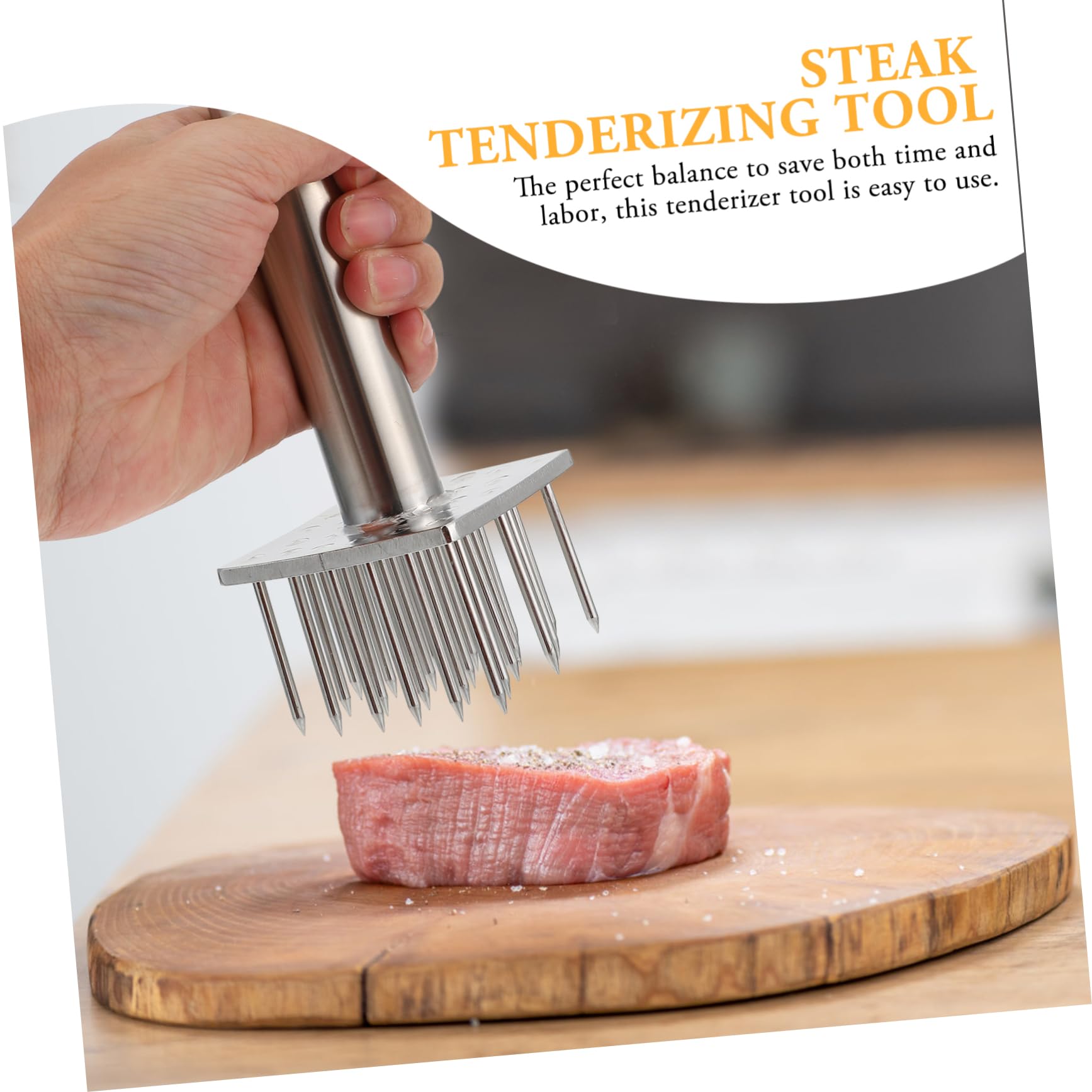 SOLUSTRE 1Pc Meat Tenderizer Needle Tool Practical Kitchen Supply for Beef Pork and Poultry Easy to Use Design for Enhanced Flavor and Tenderness