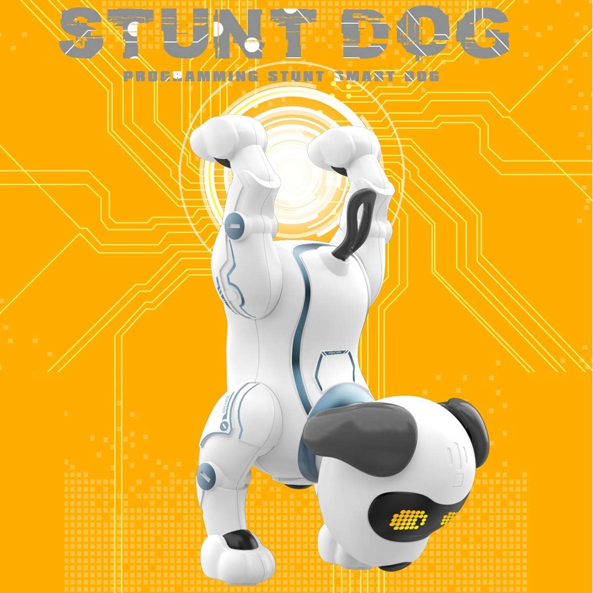 fisca Robot perro teledirigido para niños RC-Stunthund-robot juguete con canto, baile, habla, juguete inteligente programable interactivo para niños de 3 a 12 años