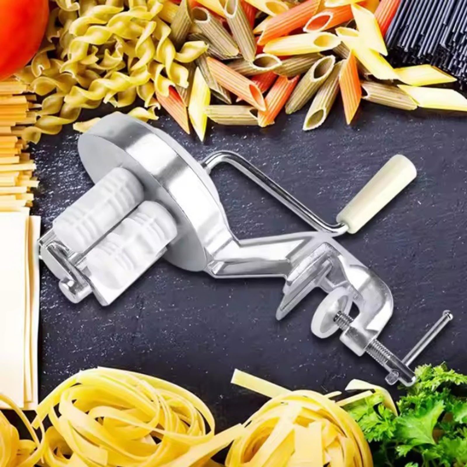 Macchina manuale per pasta a manovella con più stampi per tagliatelle per pasta fatta in casa