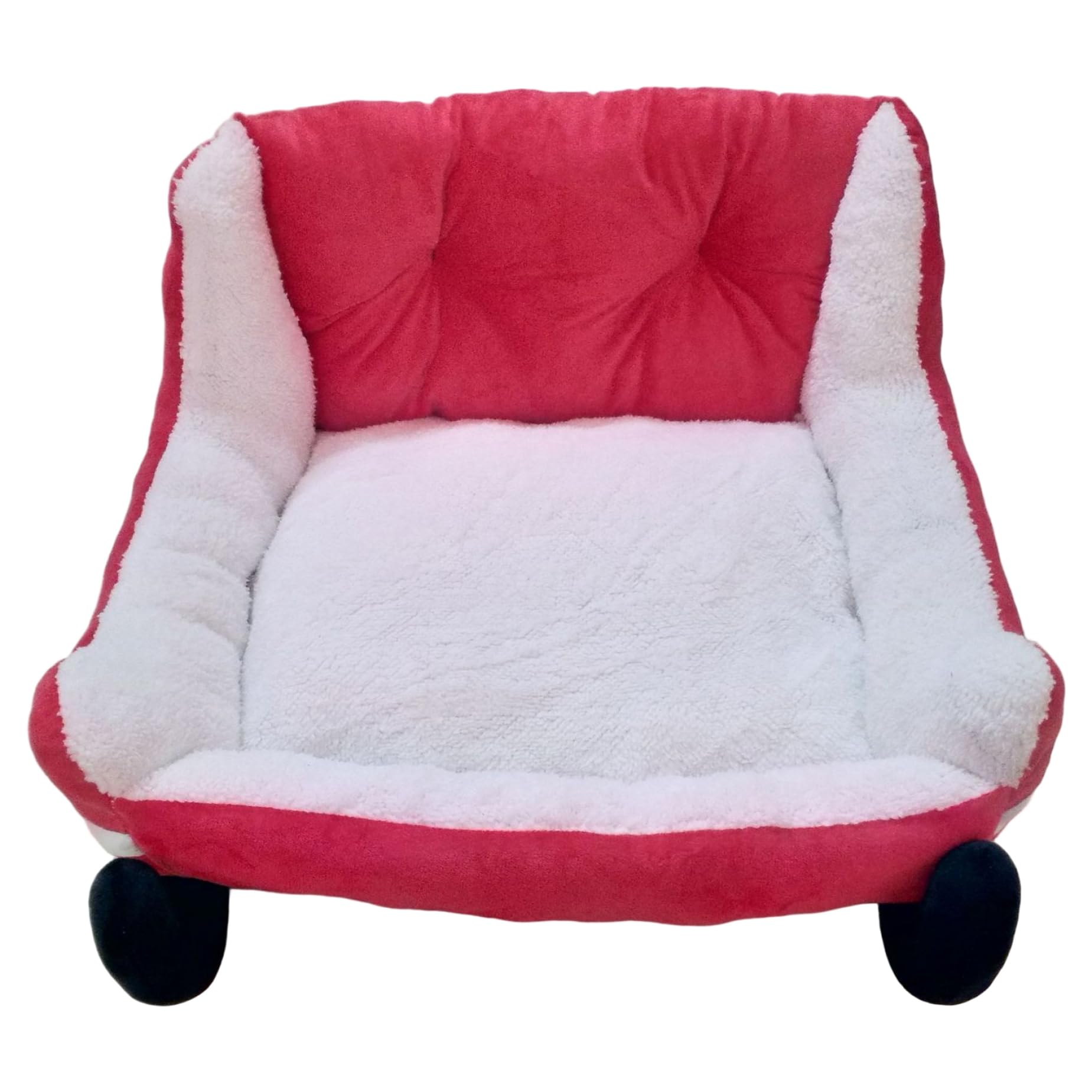 Lit pour chien en peluche canapé contre le stress animal dossier moelleux