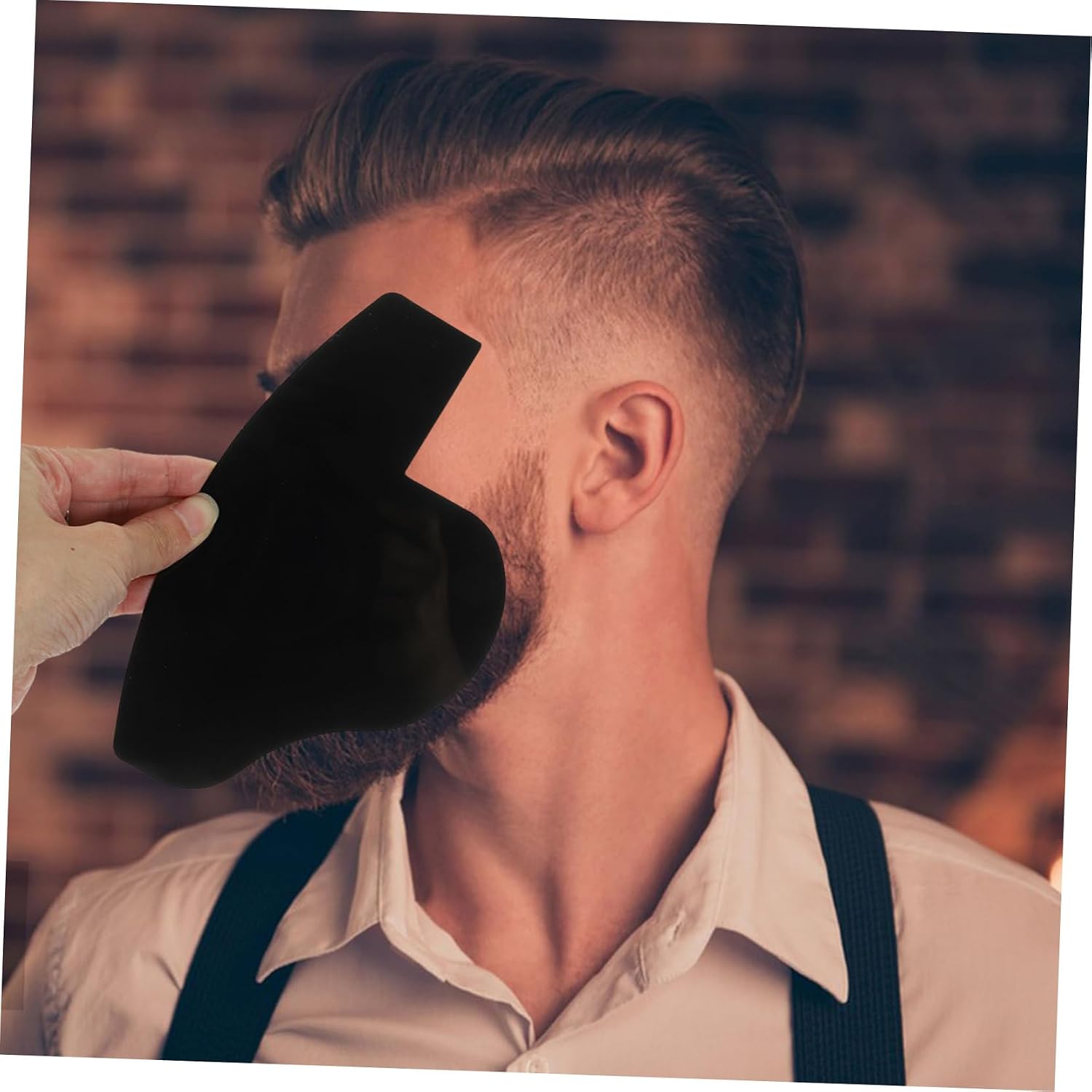4pcs Hairline Shaping Template Durable Beard Shaper for Men Hairline Guide and Beard Styling Tool Multipurpose Design for Barbershop and Home Use
