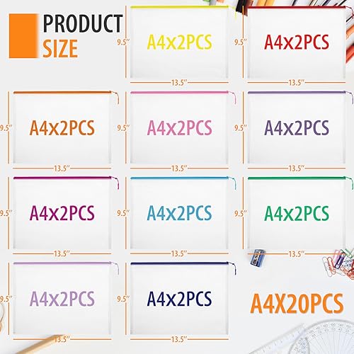 Miniatura 51 de 30 bolsas de malla con cremallera para organización, bolsas impermeables con cremallera de PVC de colores, bolsas transparentes multiusos