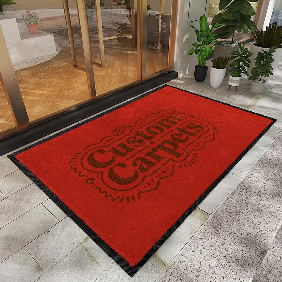 Felpudo Personalizado con Nombres, Texto, Personalizable Alfombras Personalizadas para la Entrada a casa, Antideslizante Personaliza Tu Felpudos para Pasillo,Cocina Exterior (120×60cm)