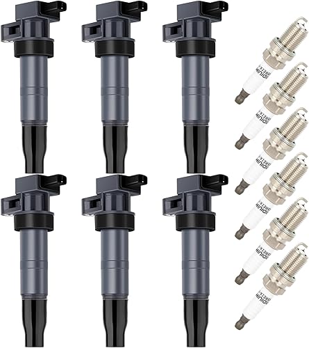 Miniatura 1 de OCPTY 6 ignition coils with 6 iridium Spark Plugs fits C1544 UF-546 5C1587 for Hyundai for Kia Azera Entourage for Genesis Coup Santa Fe Sonata
