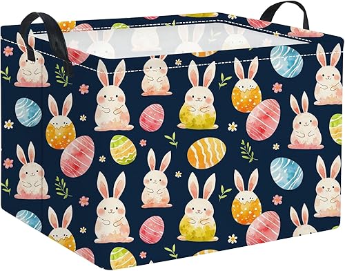 Miniatura 68 de Cesta rectangular de almacenamiento para niños con asas para el hogar, cocina, niños y niñas, lindo contenedor organizador de almacenamiento de