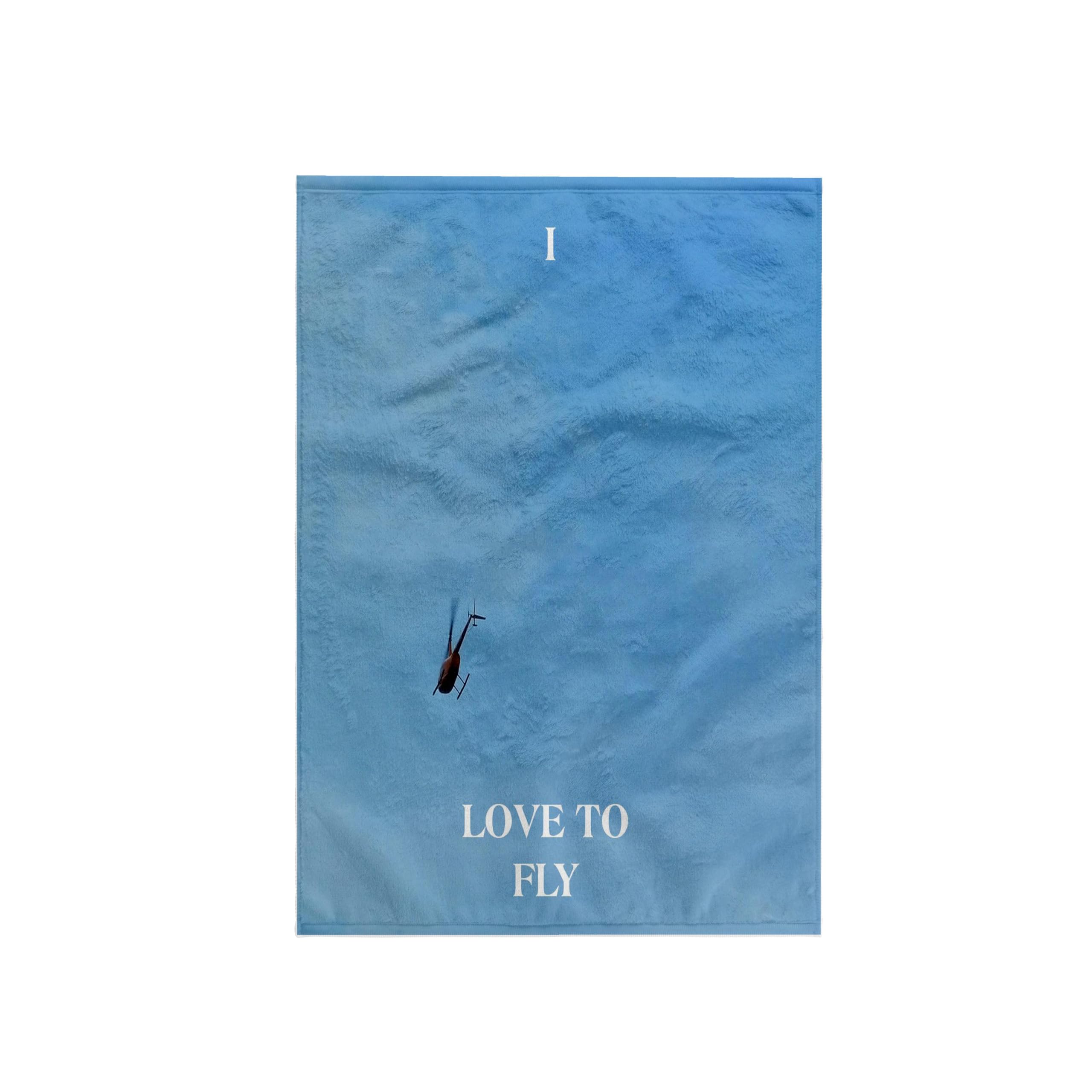 3dRose 15x22 Hand Towel - Helicopter in Flight Transportation