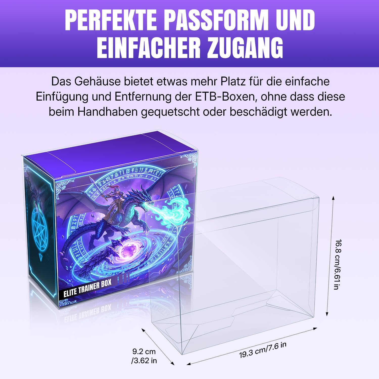 Wigearss 10 Stück PET Case, Schutzhülle, Schutzbox für Pokemon Elite Trainer Box