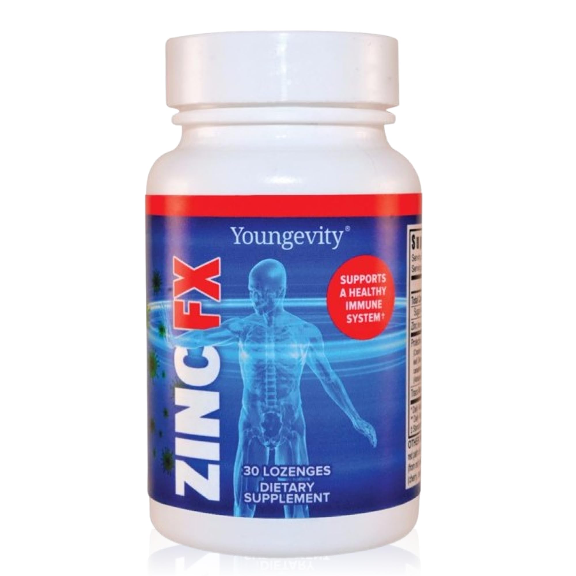 Youngevity Zinc FX Chewable Immune Support Lozenges, 30 Count, Pack of 1 30 Count (Pack of 1)